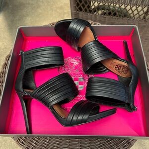 Vince Camuto Black Strappy Heels